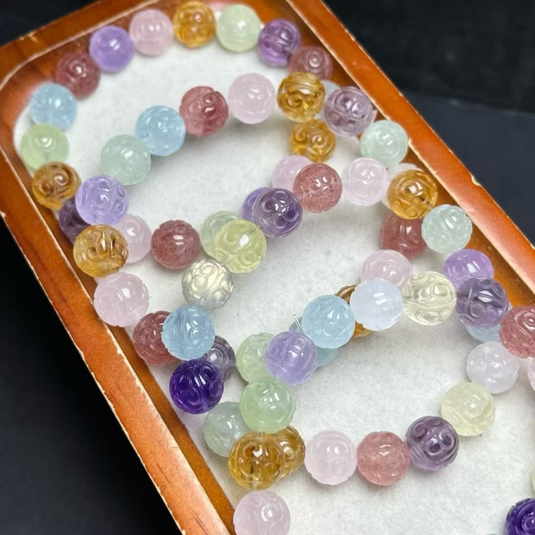 天然ダボのループブレスレット