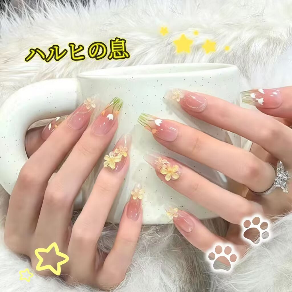 春のチューリップの優しく優雅な立体手描き長いはしごを作り