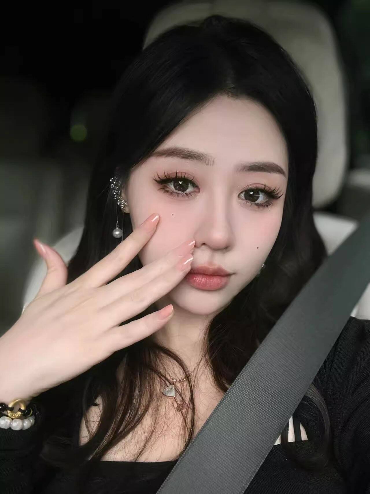 氷透チーク純色高級グラデーションシンプルな日常おっとり気品優しく控えめ優雅な台形着用甲