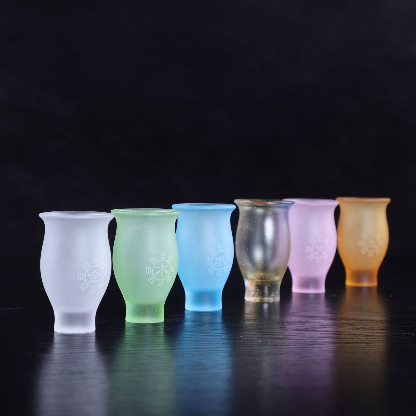 古法脱蠟琉璃五行杯セット