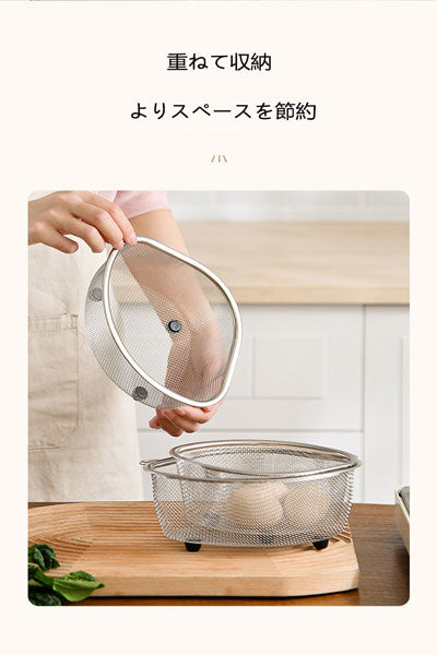 ステンレス製三角型水切りかご 食べ残しろ過濾の神器 水切りかご 台所の布の水切りラック