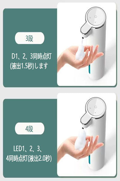 人気商品 P11 自動感应ソープディスペンサー スマート泡洗浄機 電動ハンドソープディスペンサー 食器用洗剤ディスペンサー