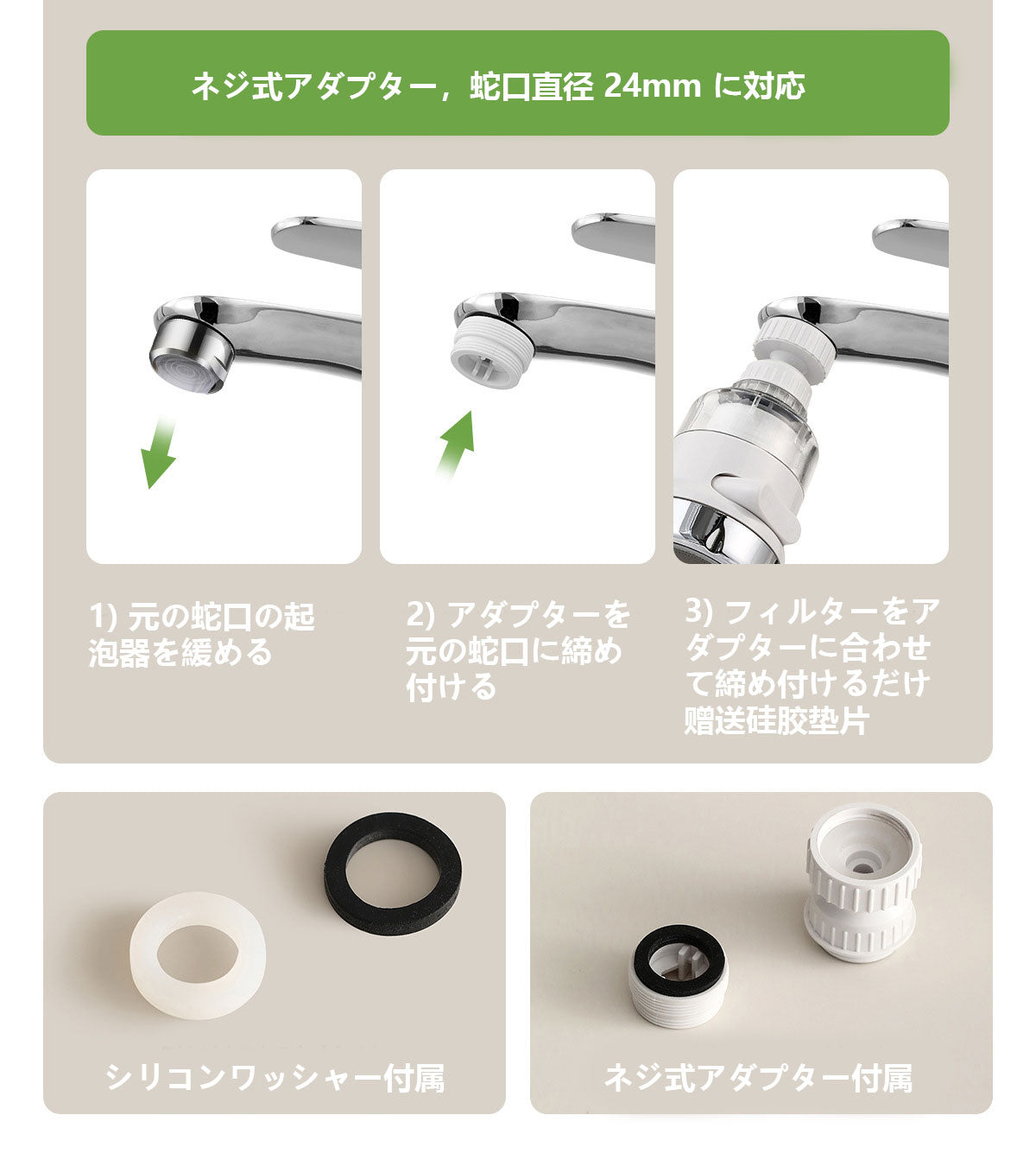 噴頭節水器 フィルター付き増圧シャワーフィルターカートリッジ 家庭用水道防スプラッシュノズル 蛇口フィルター