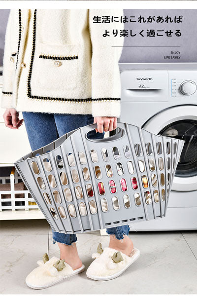 家庭用折りたたみ汚衣バスケット、多機能な浴室やトイレ用の汚れた服の収納籃、壁掛け式と持ち運び式の汚衣かご