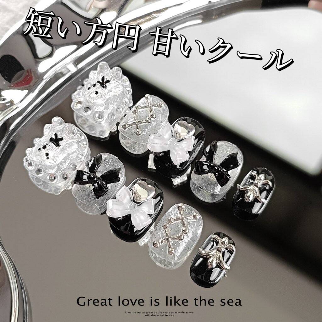 かわいい小熊の蝶ネクタイ小熊の立体装飾純手手描き甘い酷斬新な短い方の甲を着け