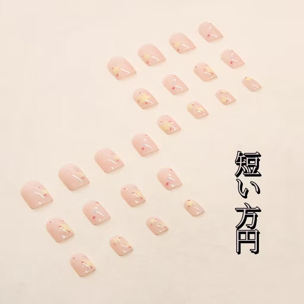 甘い波の点の星を透かしてやさしいins風遊び心遊び心のある短い方円を着け