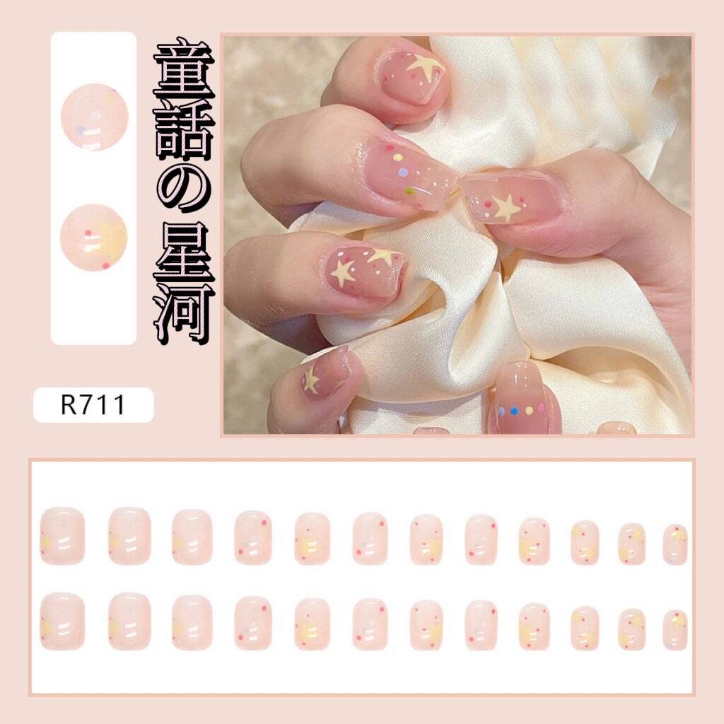 甘い波の点の星を透かしてやさしいins風遊び心遊び心のある短い方円を着け