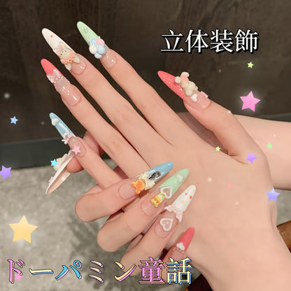 童話の町ドーパミン童話風の立体装飾かわいい甘い風船小熊の細長い甲をつけ