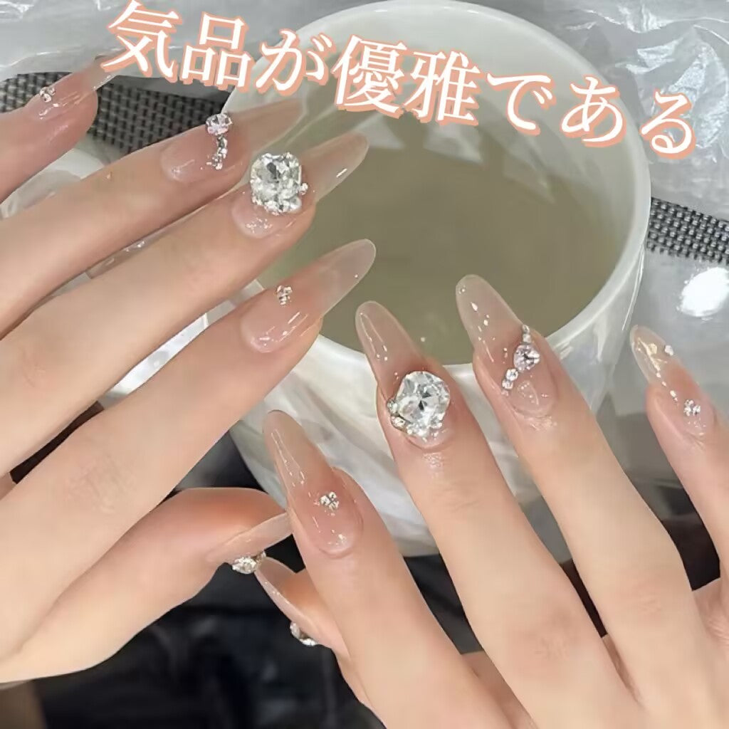 ヌードカラーの真珠のダイヤモンドの装飾大粒のダイヤモンドの気質の優雅な高級なシンプルな長型のアーモンド型の身に着け