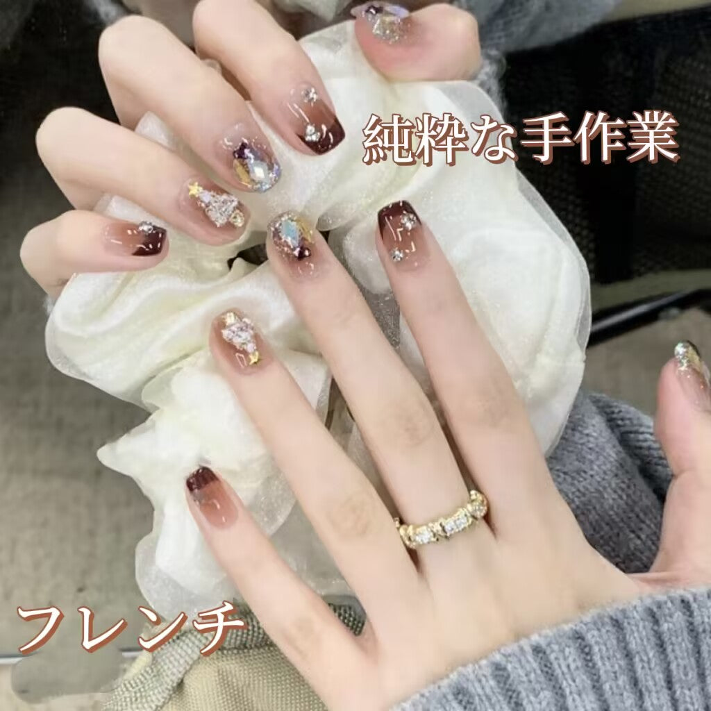 クリスマス奇遇新型純手制秋冬款高級感優しい気質カレー色立体装飾台形着用甲