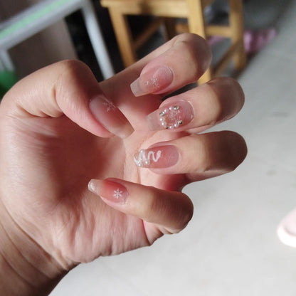 クリスマス・コレクション氷に雪を通し  星飾りの手描き雪  猫の目純粋に欲しますかわいくて甘い甲を身に着け