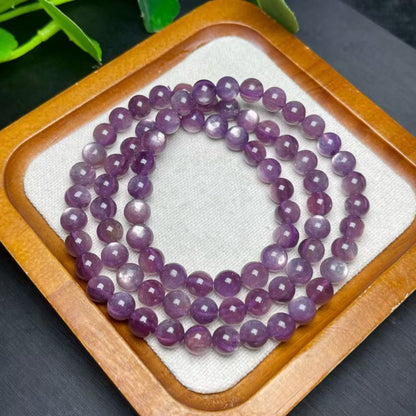 11mm紫リチア雲母マルチターンブレスレット