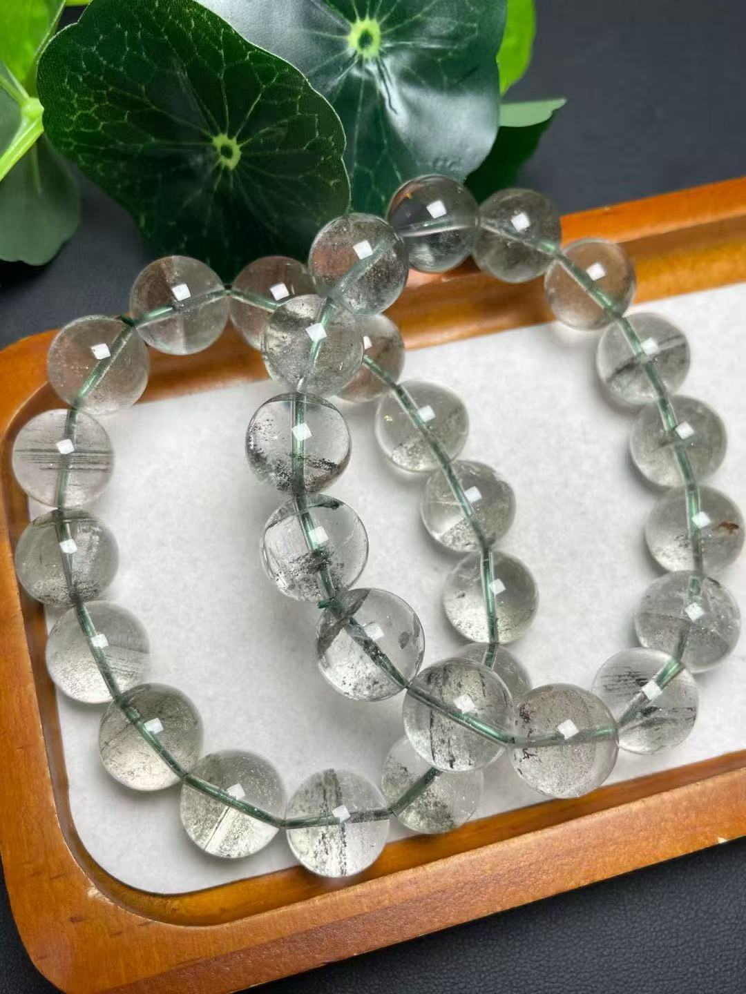 12mmグリーンゴーストシングルカールブレスレット