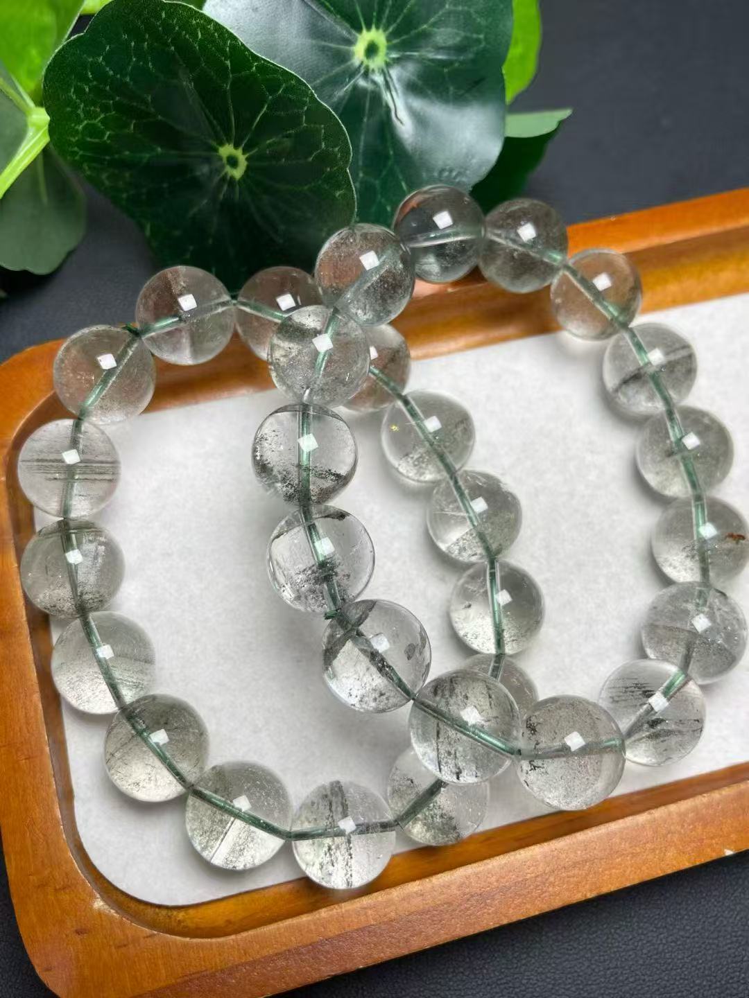 12mmグリーンゴーストシングルカールブレスレット