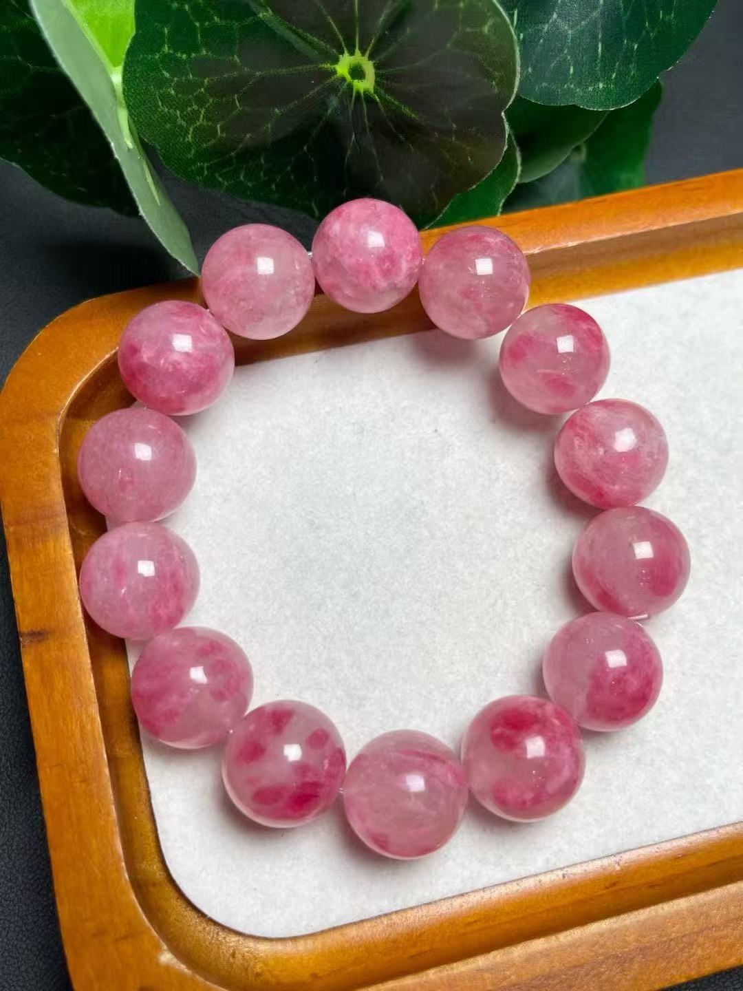 14mmバラ桜花雨シングルループブレスレット