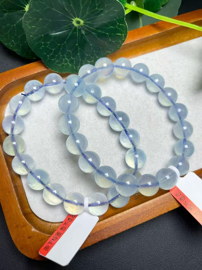 10mmアクアマリンシングルループブレスレット