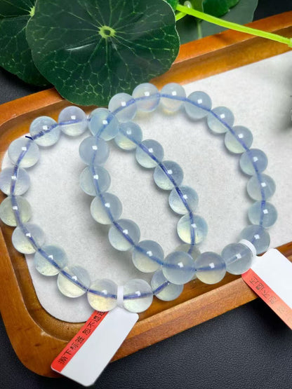 10mmアクアマリンシングルループブレスレット
