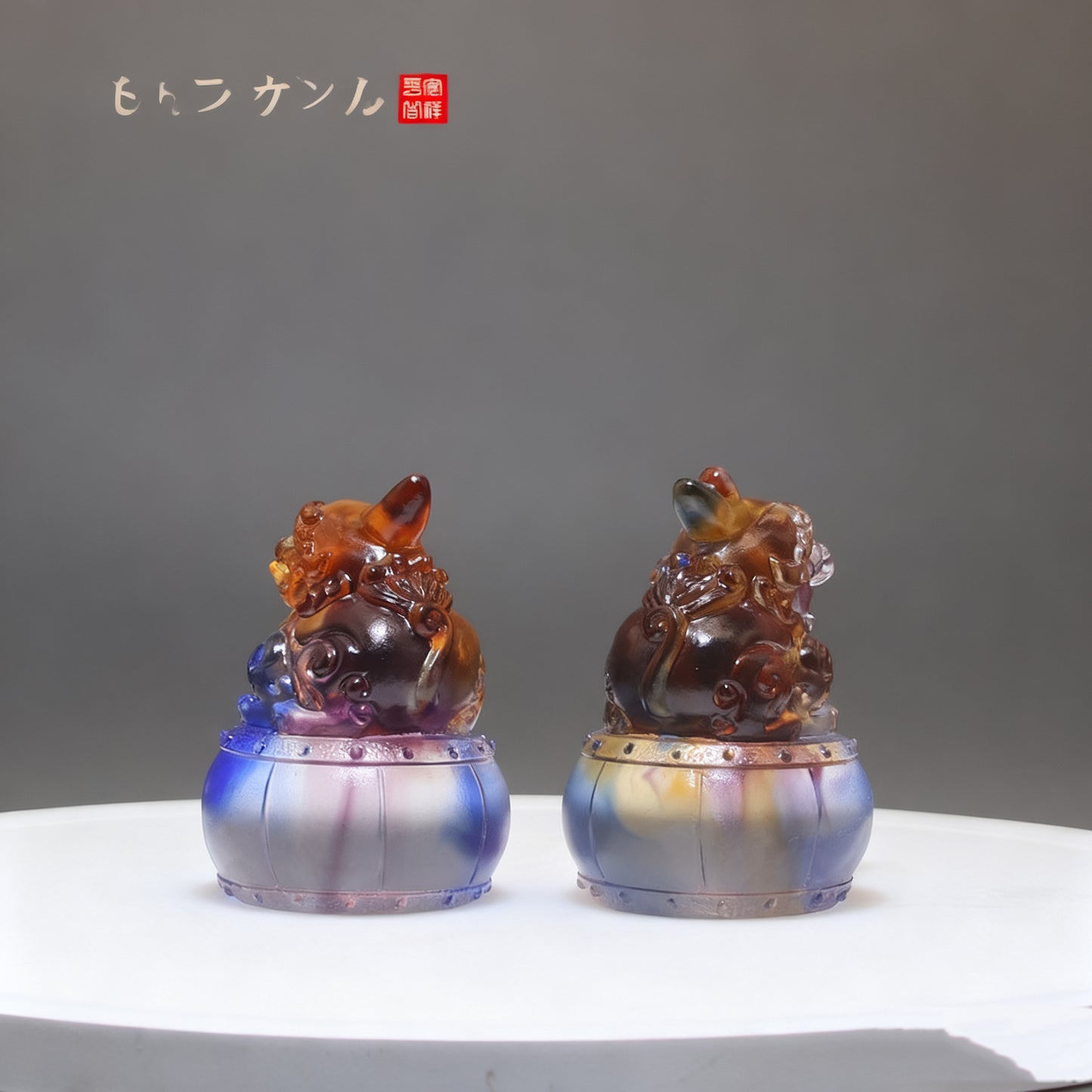 瑠璃貔貅装飾品