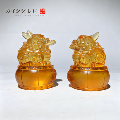 瑠璃貔貅装飾品