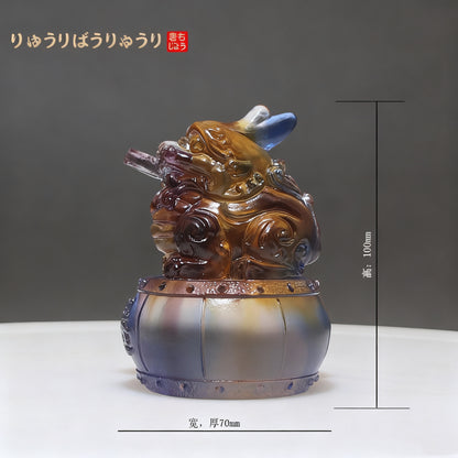 瑠璃貔貅装飾品