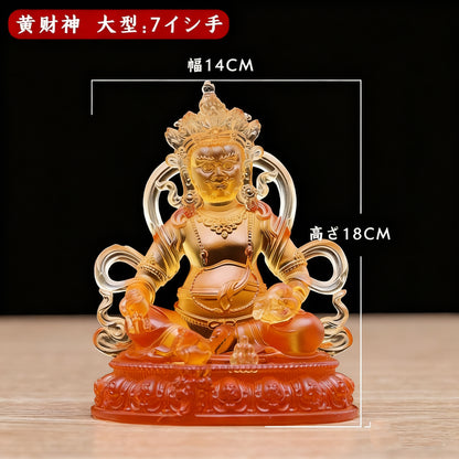 瑠璃五路財神仏像