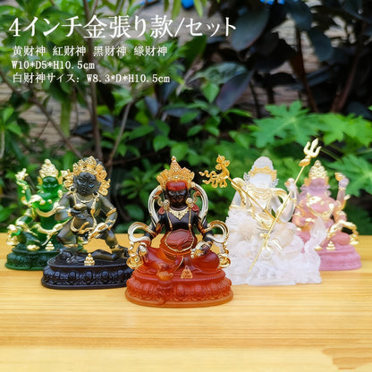 瑠璃五路財神仏像