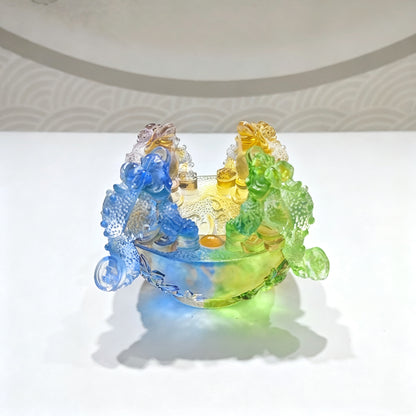 古法琉璃金蟾聚宝盆