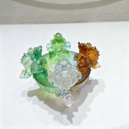 古法琉璃金蟾聚宝盆