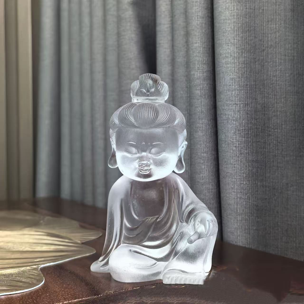 古法琉璃禅意観音菩薩置物