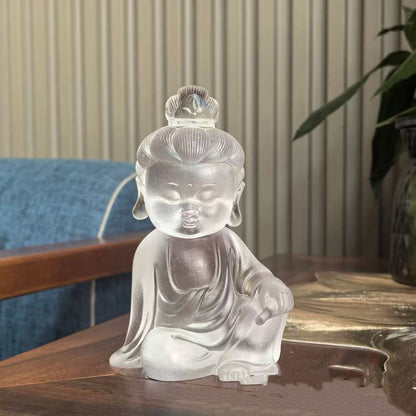 古法琉璃禅意観音菩薩置物