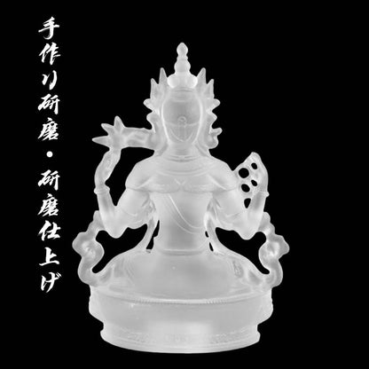 古法脱蜡琉璃四臂観音菩薩仏像