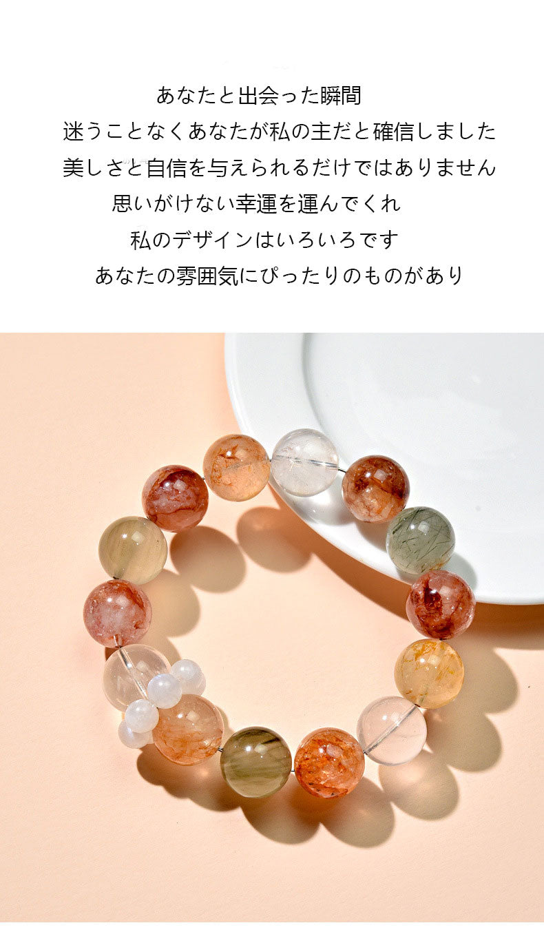 15mmマルチカラーで高級クリスタルをコーディネートし