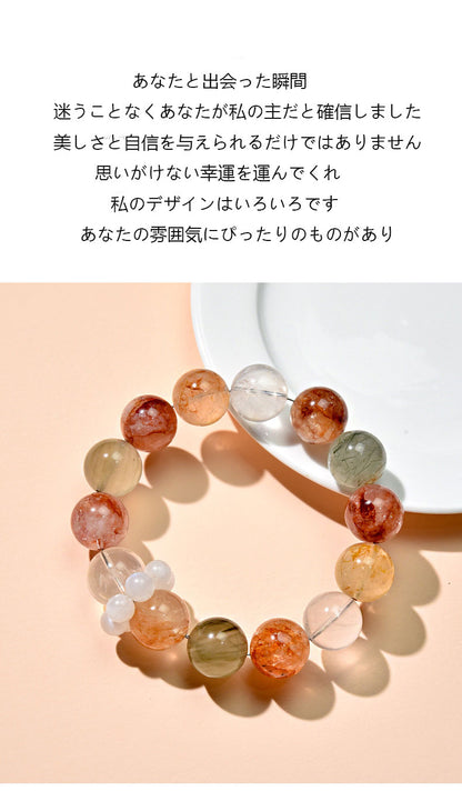 15mmマルチカラーで高級クリスタルをコーディネートし