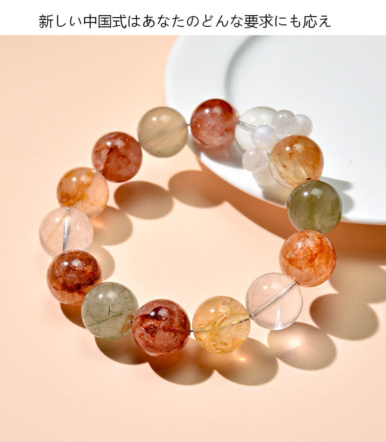 15mmマルチカラーで高級クリスタルをコーディネートし