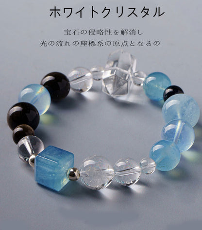 ナチュラルホワイトクリスタルの2色コーデ