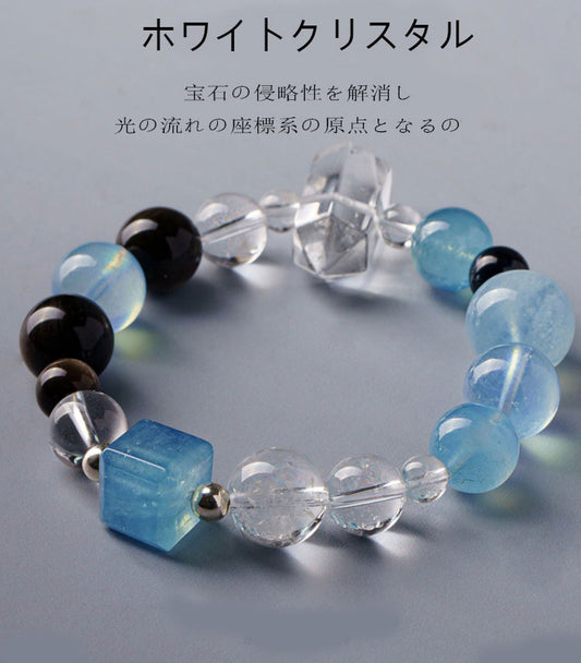 ナチュラルホワイトクリスタルの2色コーデ