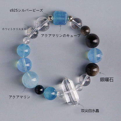 ナチュラルホワイトクリスタルの2色コーデ