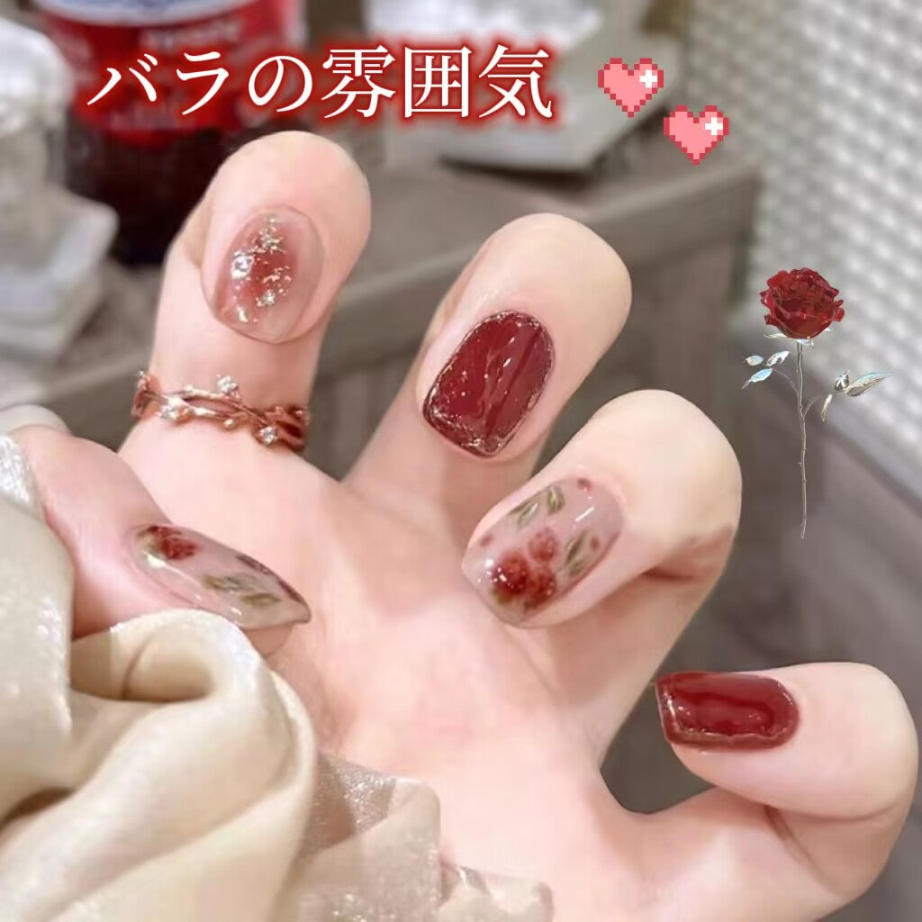 ローズゴールドの雰囲気を感じますローズカラー氷透着用甲