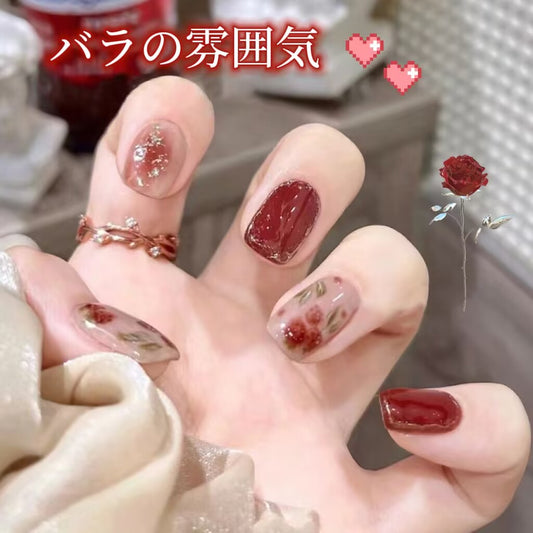 ローズゴールドの雰囲気を感じますローズカラー氷透着用甲