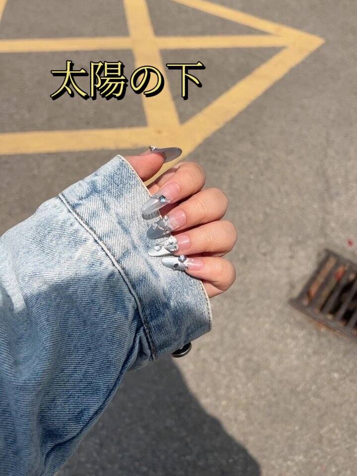 青精霊愛心砕鈷猫眼爆閃さわやかフランス長楕円着用甲