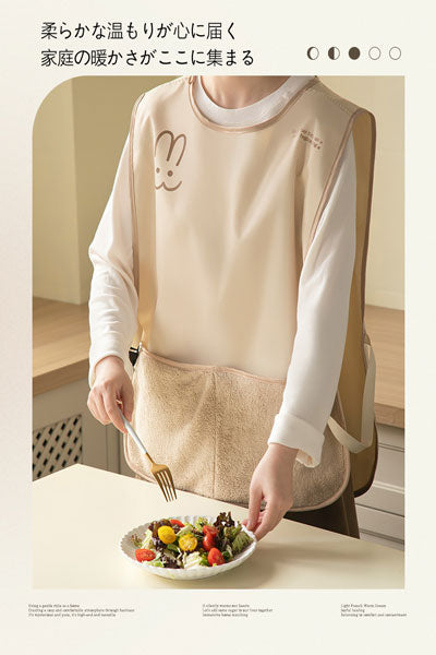 エプロン キッチン用 家庭用 防水・防油 手拭き可能 ベスト型 ノースリーブ エプロン 料理・飲食業務用 高級感あふれる ワーキングウェア