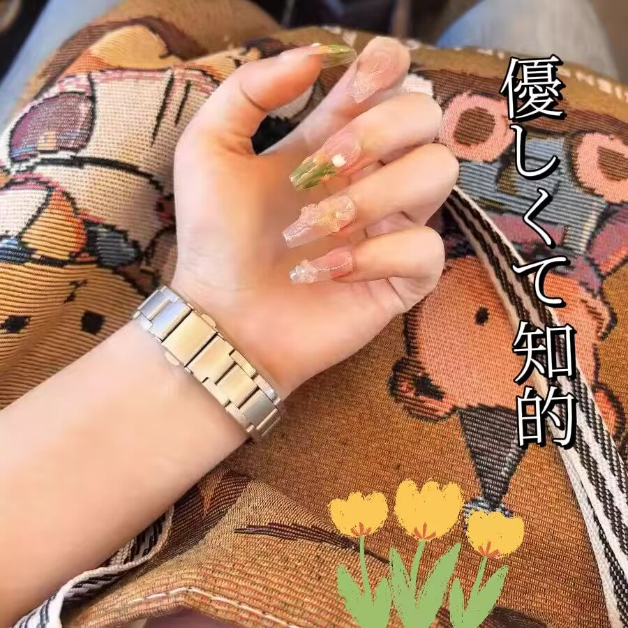 春のチューリップの優しく優雅な立体手描き長いはしごを作り