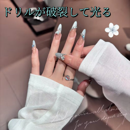 青精霊愛心砕鈷猫眼爆閃さわやかフランス長楕円着用甲