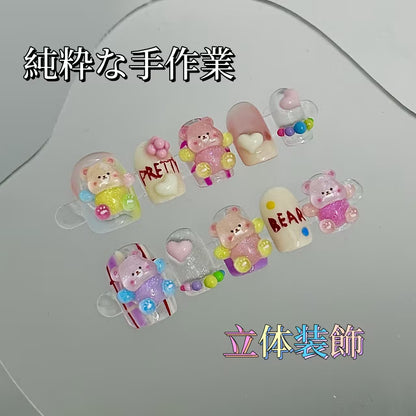 小熊の楽園の高級感のドーパミンの純粋な手作りの立体のアニメの装飾のデザインの独特な短い方の甲をつけ