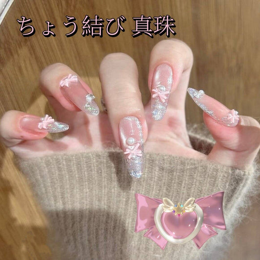 【バレエシューズ】蝶ネクタイ真珠装飾キャッツアイ爆閃砕砕ダイヤ優しい甘さ別格長楕円着用甲