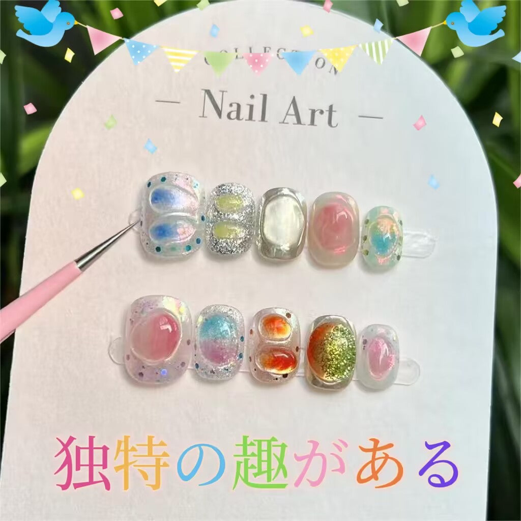 夢幻ドーパミンの漫画のかわいい多彩な泡遊び心遊び心キャンディーの色の短い方円を身に着け