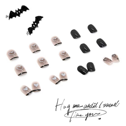 神秘的な愛心の短薄款は手で簡単に描いて甘くてクールな甲を着け