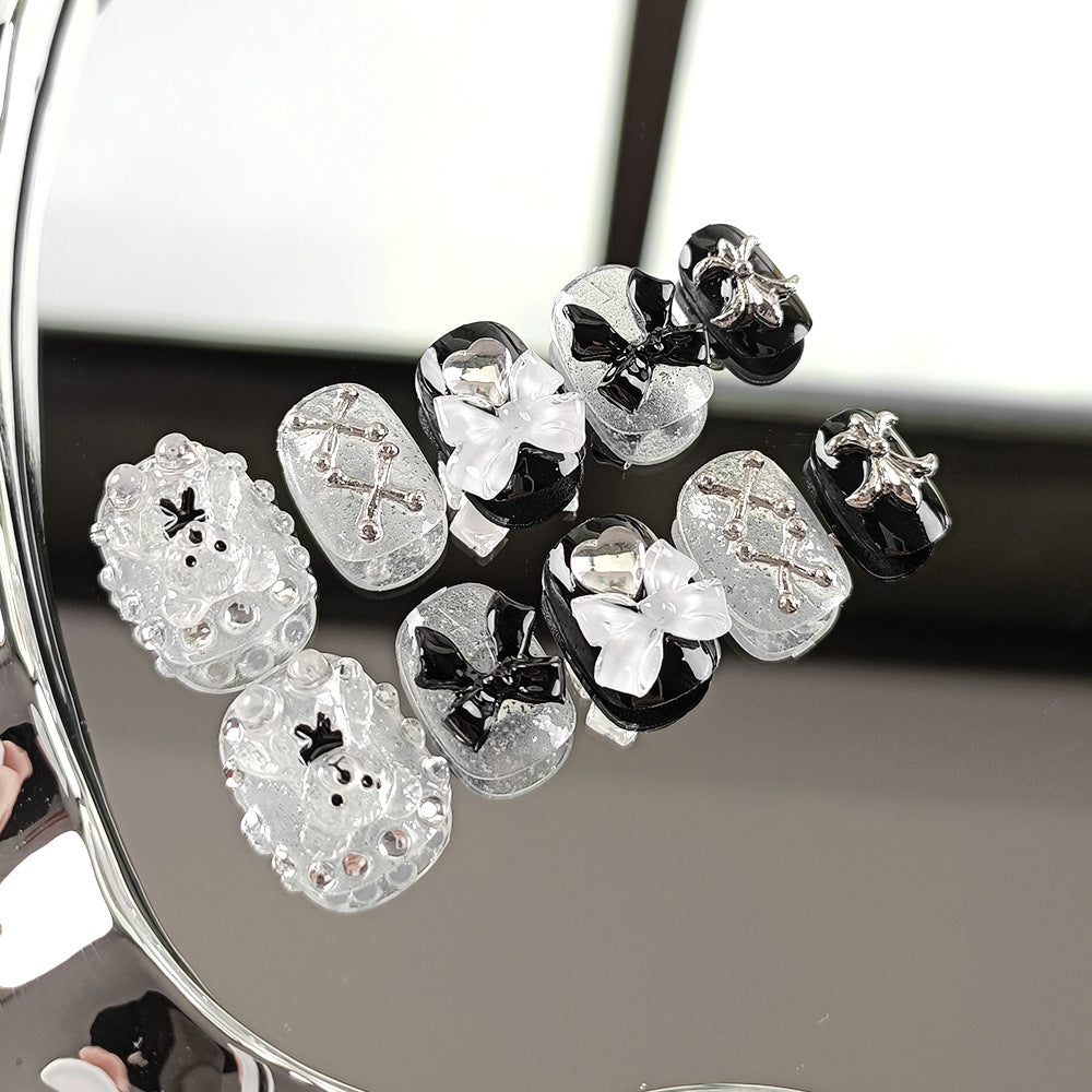 かわいい小熊の蝶ネクタイ小熊の立体装飾純手手描き甘い酷斬新な短い方の甲を着け