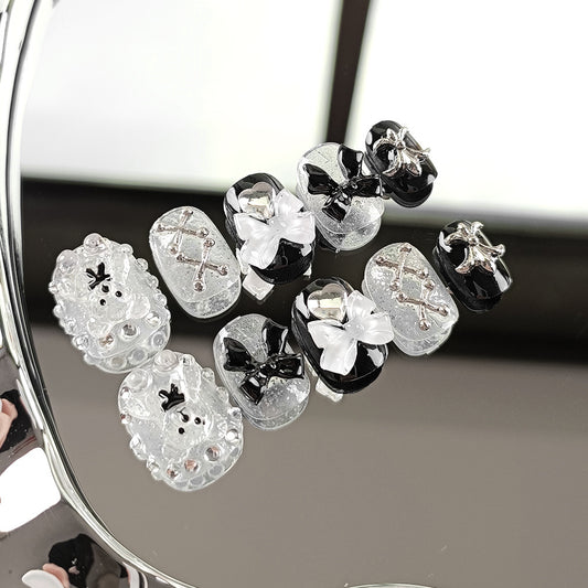 かわいい小熊の蝶ネクタイ小熊の立体装飾純手手描き甘い酷斬新な短い方の甲を着け