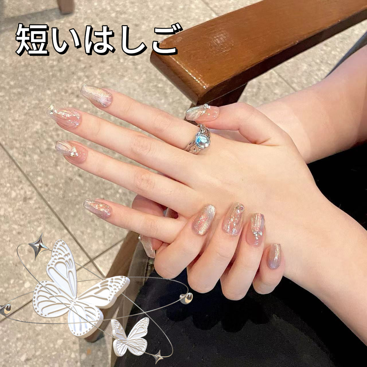 【人魚微夢】蔷薇真珠飾夢幻可愛純欲神秘高級感着用甲